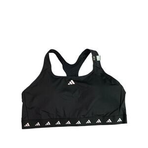 3X Adidas New TechFit Sports Bra Black Medium Support HN7282